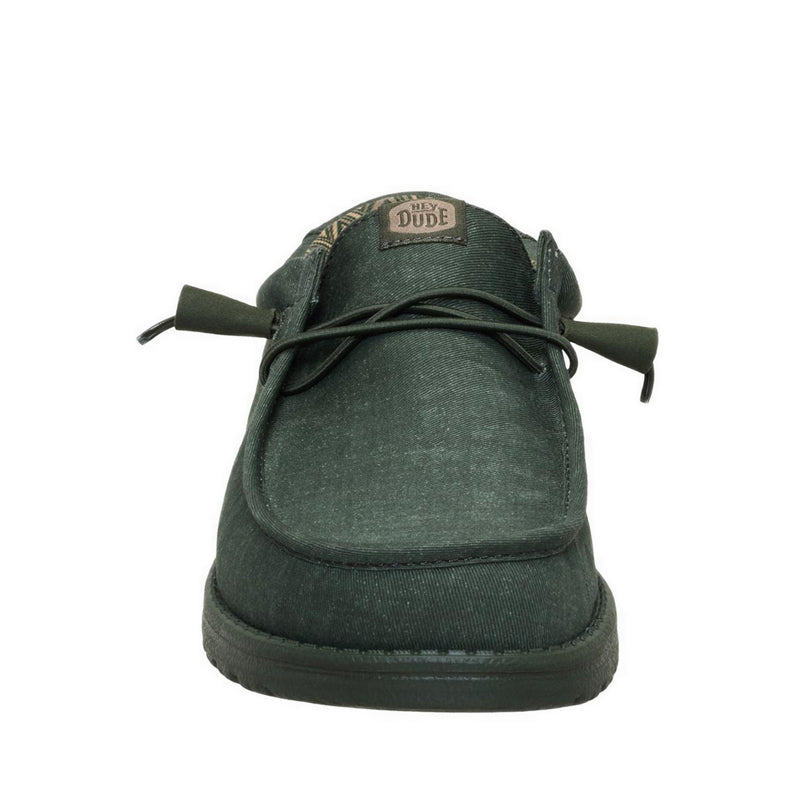 HEYDUDE Wally Stretch Canvas Deep Green
