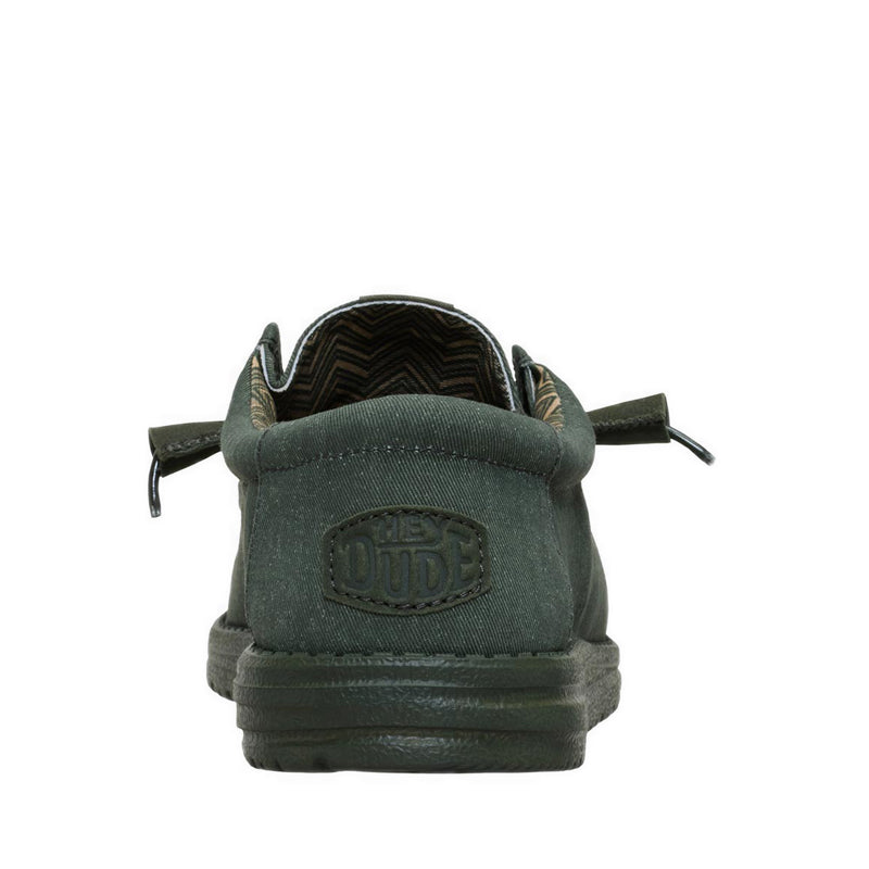 HEYDUDE Wally Stretch Canvas Deep Green