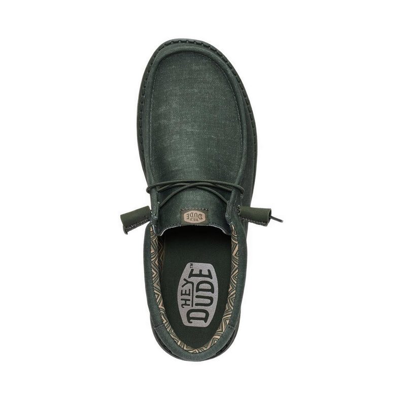 HEYDUDE Wally Stretch Canvas Deep Green