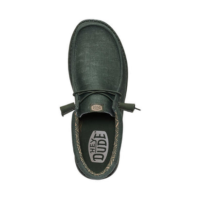 HEYDUDE Wally Stretch Canvas Deep Green