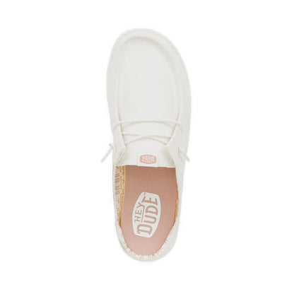 Wendy Slip Stretch Canvas White