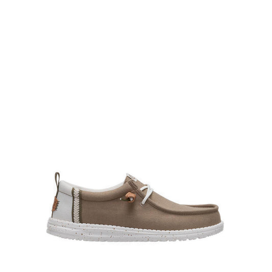 HEYDUDE Wally Craft Linen Timber/Silver Birch