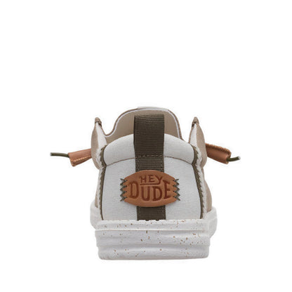 HEYDUDE Wally Craft Linen Timber/Silver Birch