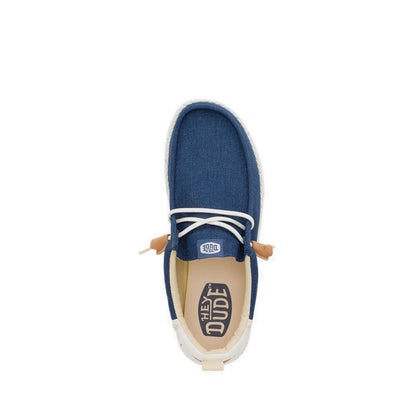Wally Summer Linen - Sargasso Blue/White