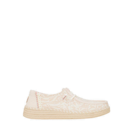 Wendy Espadrille Retro Palm - Pale Pink/White