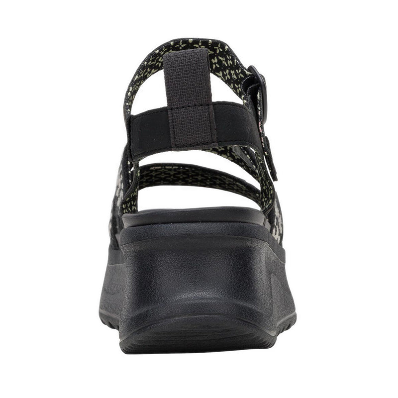 Delray Buckle Cottage Crochet Black/White