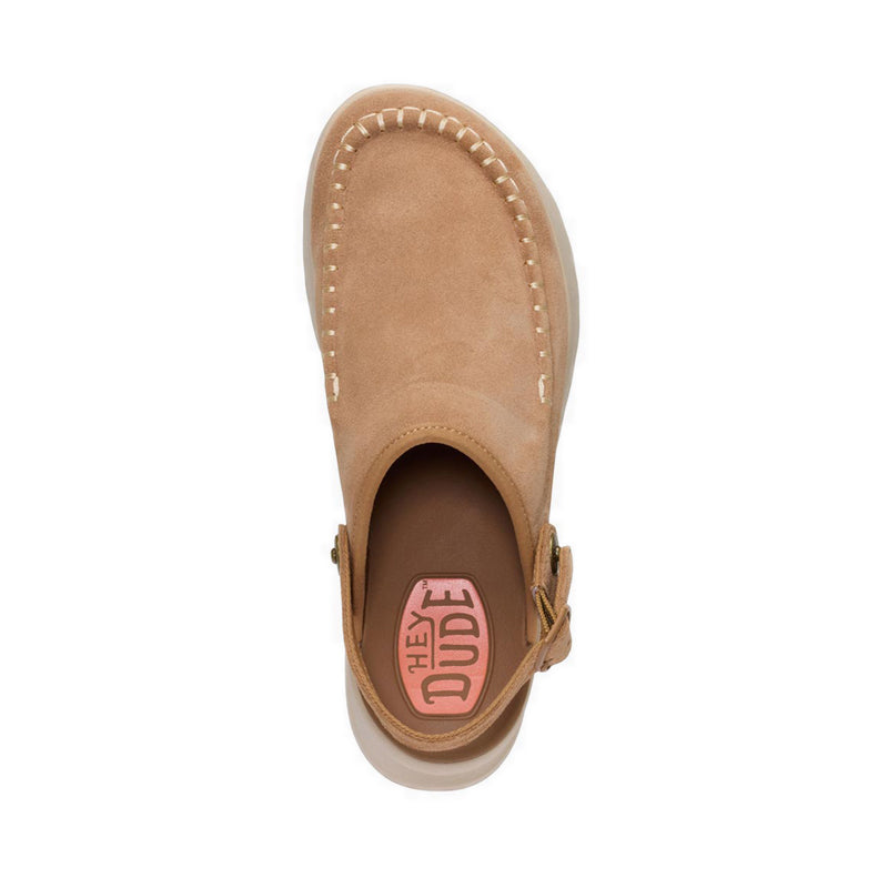 HEYDUDE Delray Clog Suede Tan