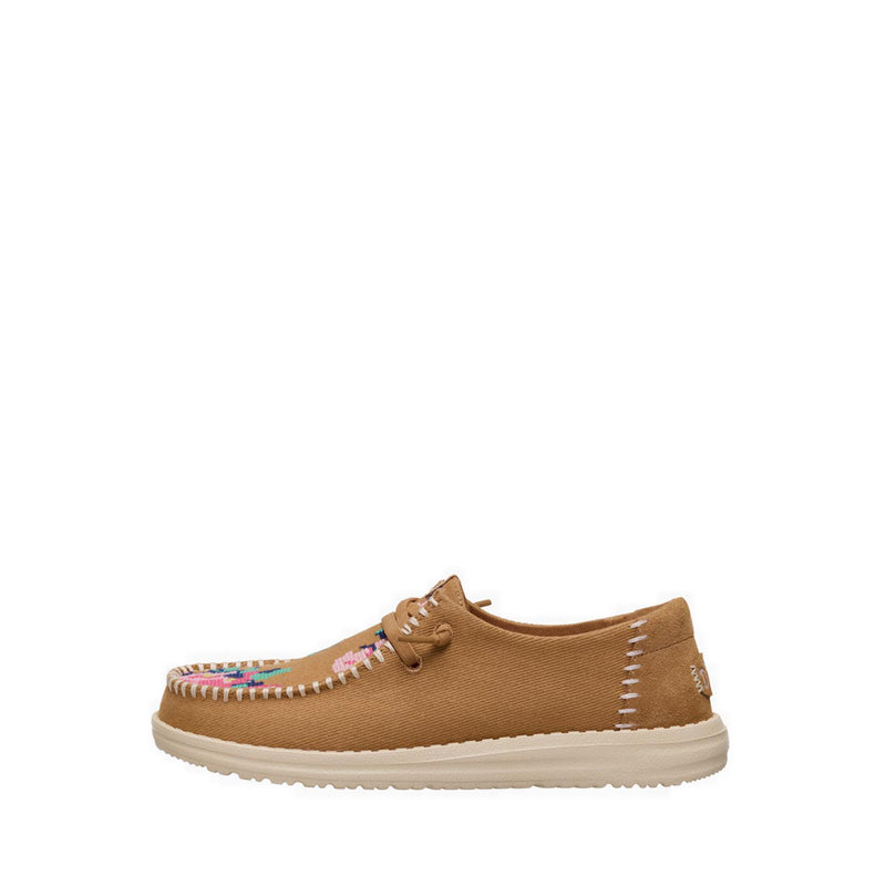 Wendy Cross Stitch Tan/Multi
