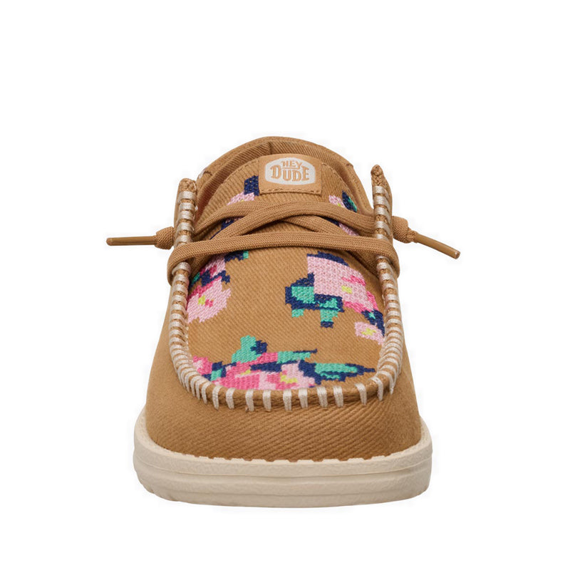 Wendy Cross Stitch Tan/Multi