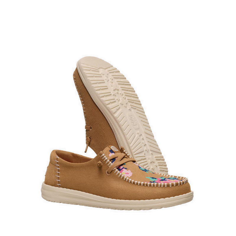 Wendy Cross Stitch Tan/Multi