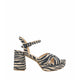 Reeva Platform Women's Heels - Black Stripes