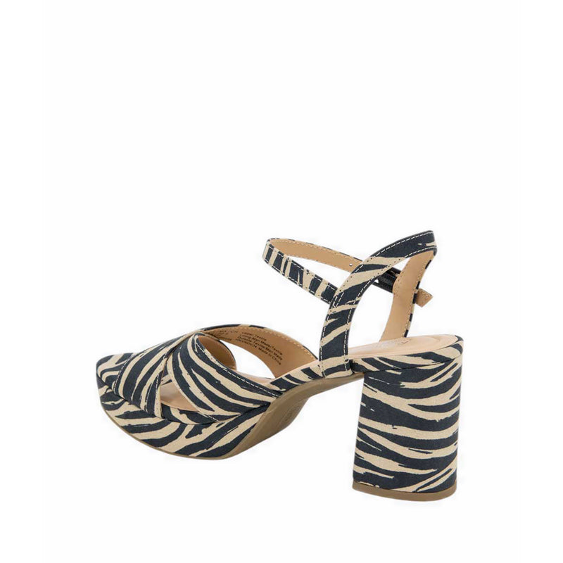 Reeva Platform Women's Heels - Black Stripes