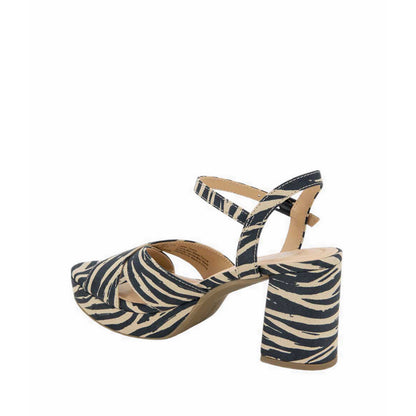 Reeva Platform Women's Heels - Black Stripes