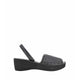 Fine Glass Mesh Women's Wedges - Black