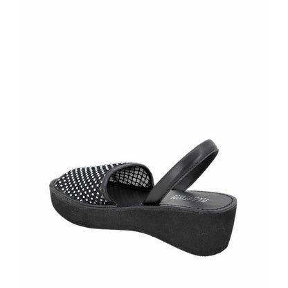 Fine Glass Mesh Women's Wedges - Black
