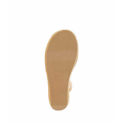 Fine Glass Mesh Women's Wedges - Cream