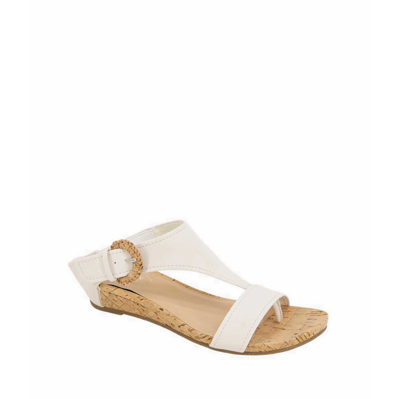 Great Buckle Women's Sandals - Cream