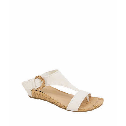 Great Buckle Women's Sandals - Cream