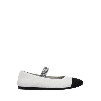 Mary Jane Ballet Women's Flats - White