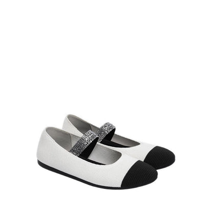 Mary Jane Ballet Women's Flats - White