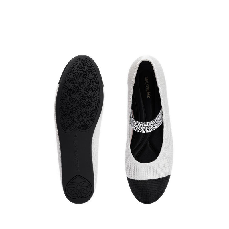 Mary Jane Ballet Women's Flats - White