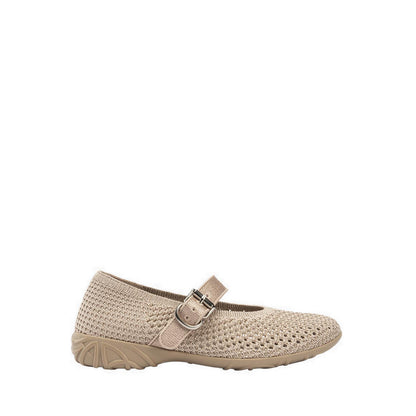 Mary Jane Honey Wedge Women's Flats - Beige