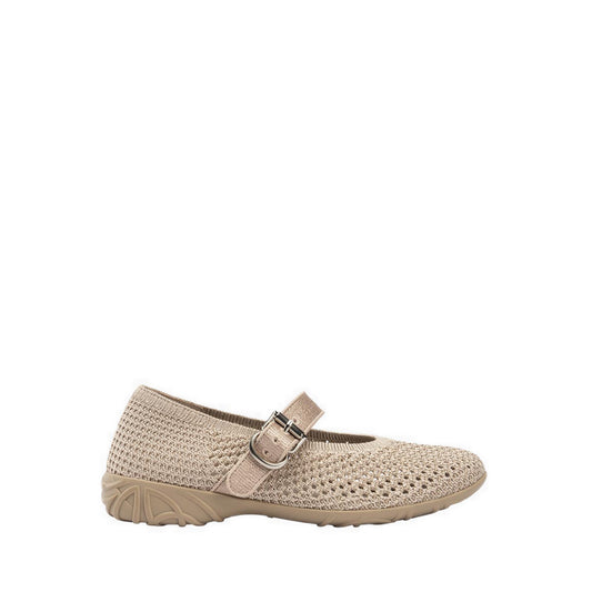 Mary Jane Honey Wedge Women's Flats - Beige