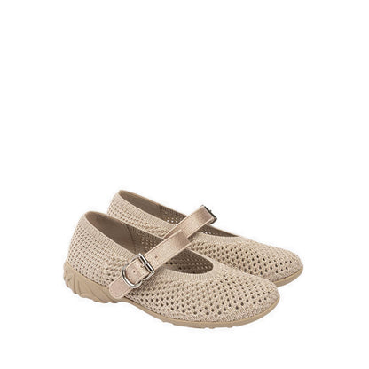 Mary Jane Honey Wedge Women's Flats - Beige