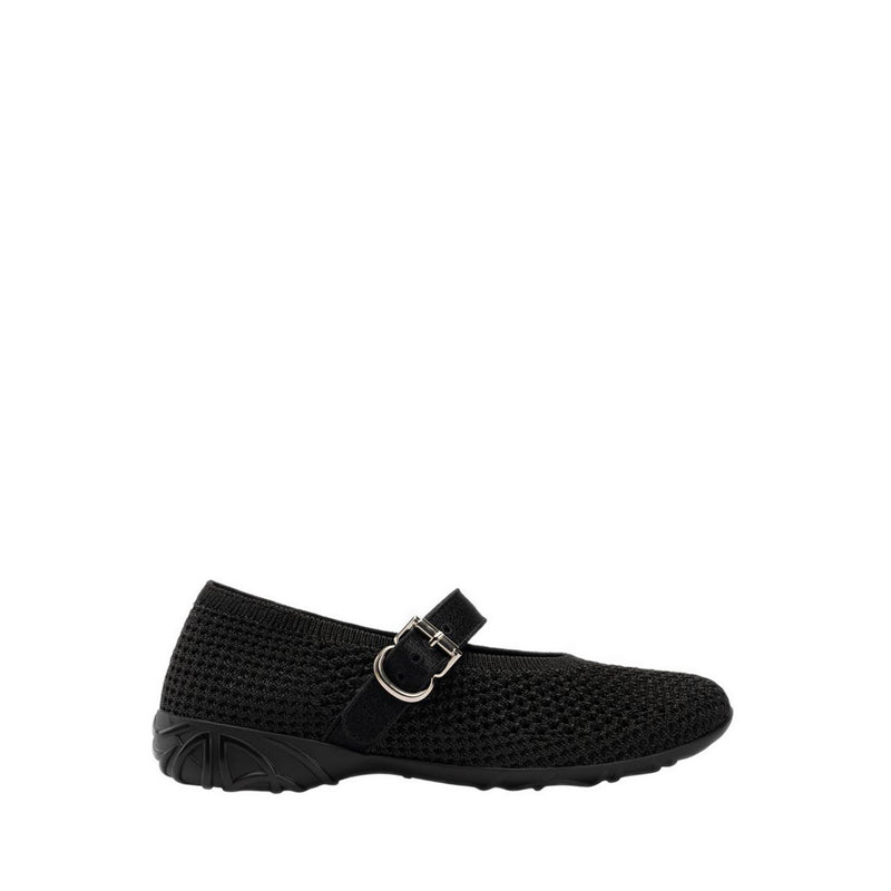 Mary Jane Honey Wedge Women's Flats - Black
