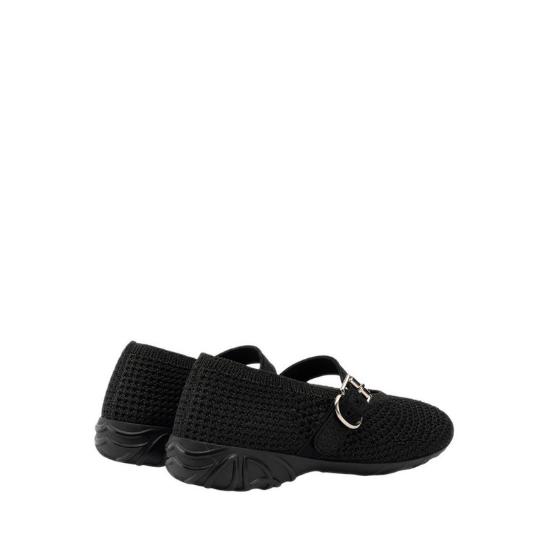 Mary Jane Honey Wedge Women's Flats - Black