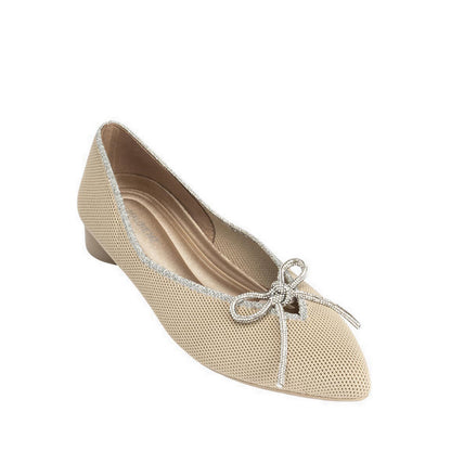 Basic Crystal Women's Heels - Beige