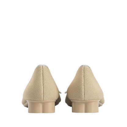 Basic Crystal Women's Heels - Beige