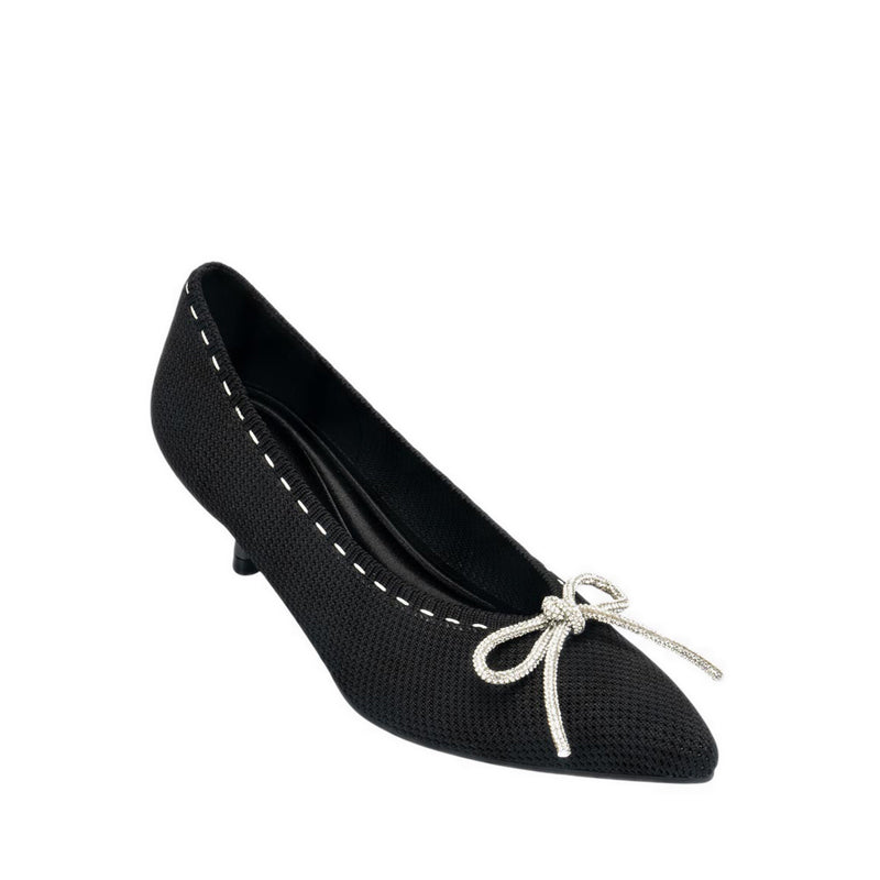 Basic Crystal Women's Heels - Black