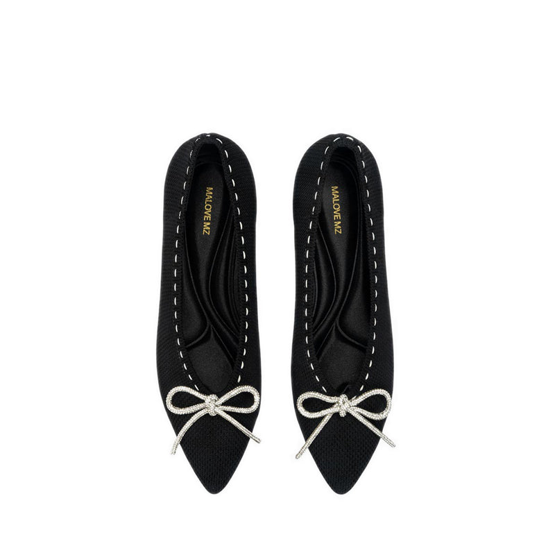 Basic Crystal Women's Heels - Black