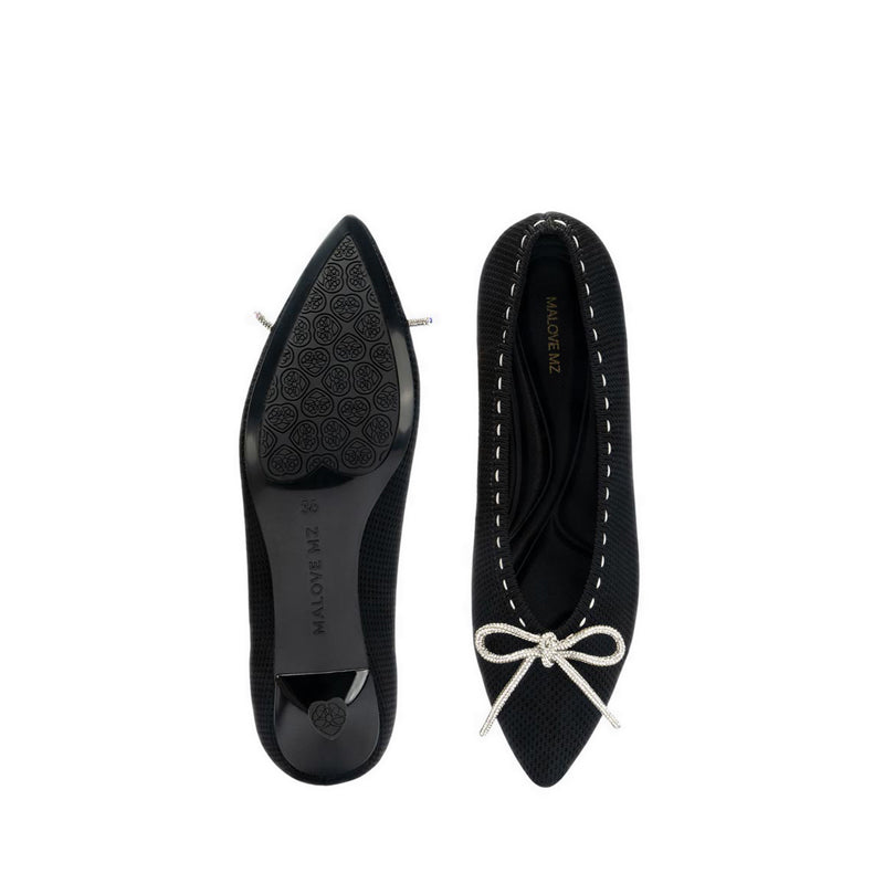 Basic Crystal Women's Heels - Black