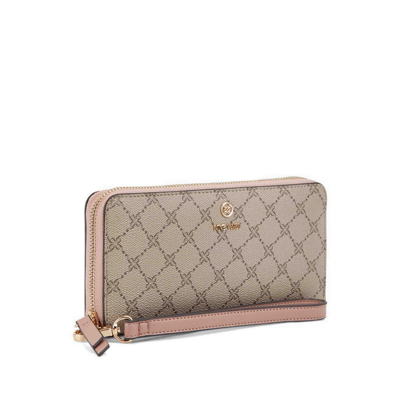 Lockup 9 Slg Zip Arnd Wrst Wlt - Beige
