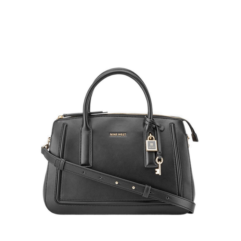 Tenely 2 Comp Satchel Womens Crossbody Bags - Black