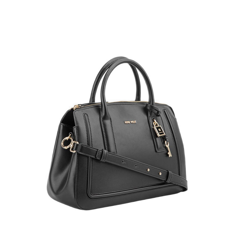 Tenely 2 Comp Satchel Womens Crossbody Bags - Black