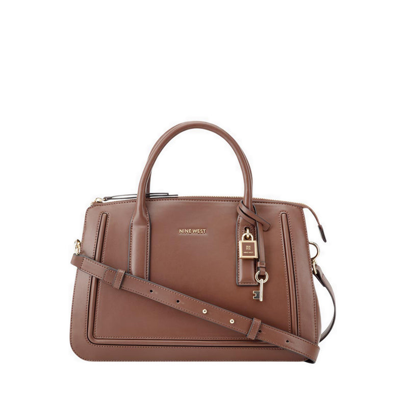 Tenely 2 Comp Satchel Womens Crossbody Bags - Brown