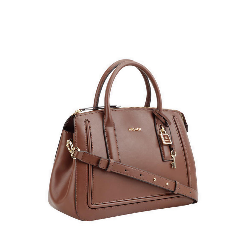 Tenely 2 Comp Satchel Womens Crossbody Bags - Brown