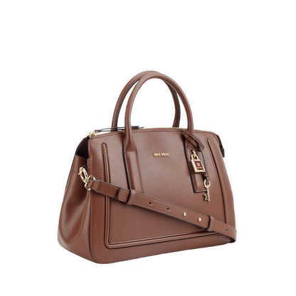 Tenely 2 Comp Satchel Womens Crossbody Bags - Brown