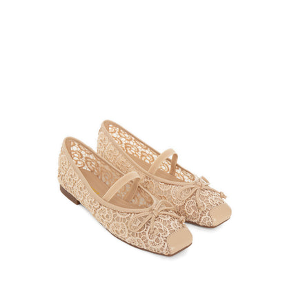 ZHA19-7 Women's Ballerina Flats - Cream