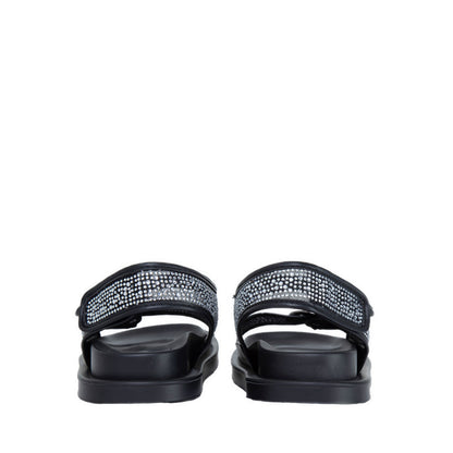 AMBER Women's Flat Sandals - Black