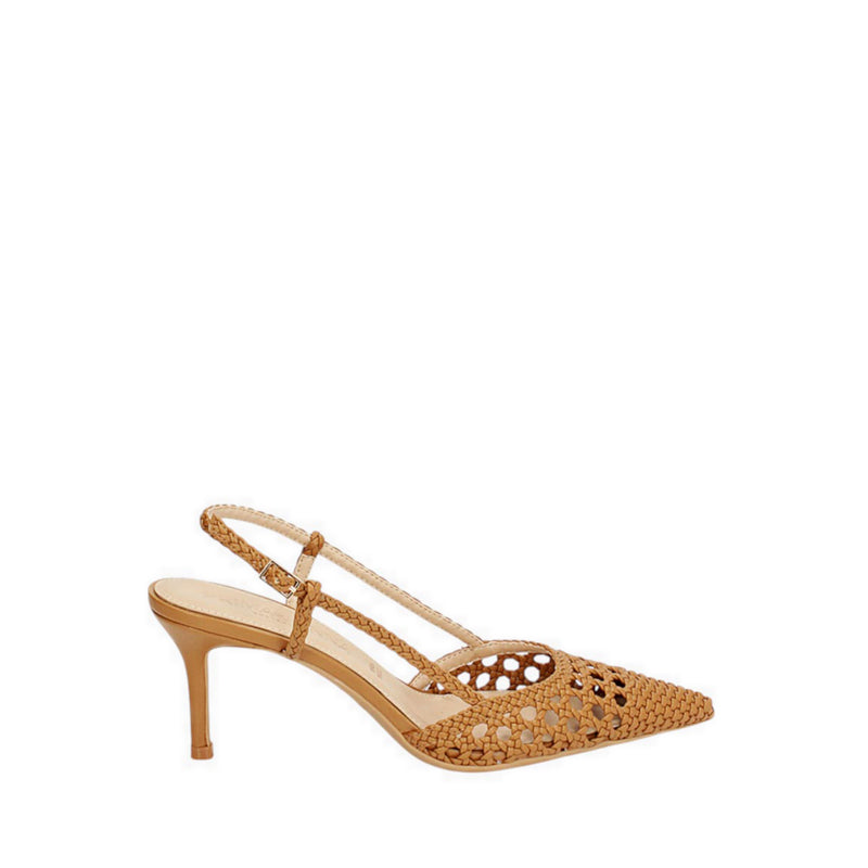 BRENDA Women's Slingback Heels - Tan
