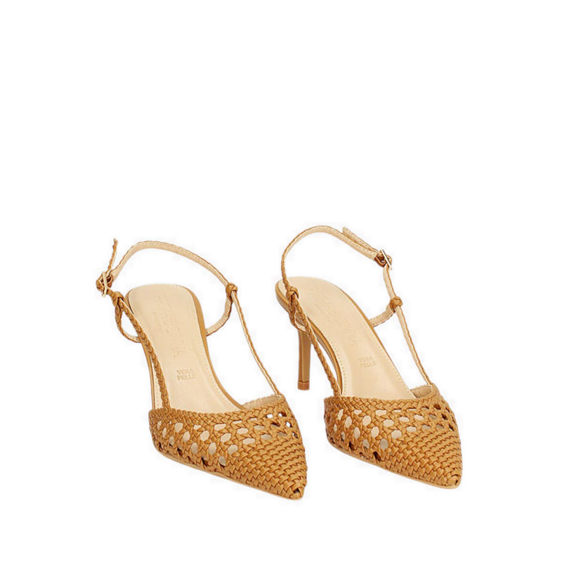 BRENDA Women's Slingback Heels - Tan