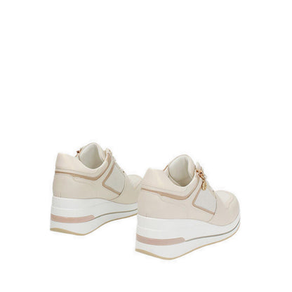 CHARITA Women's Platform Sneakers - Beige