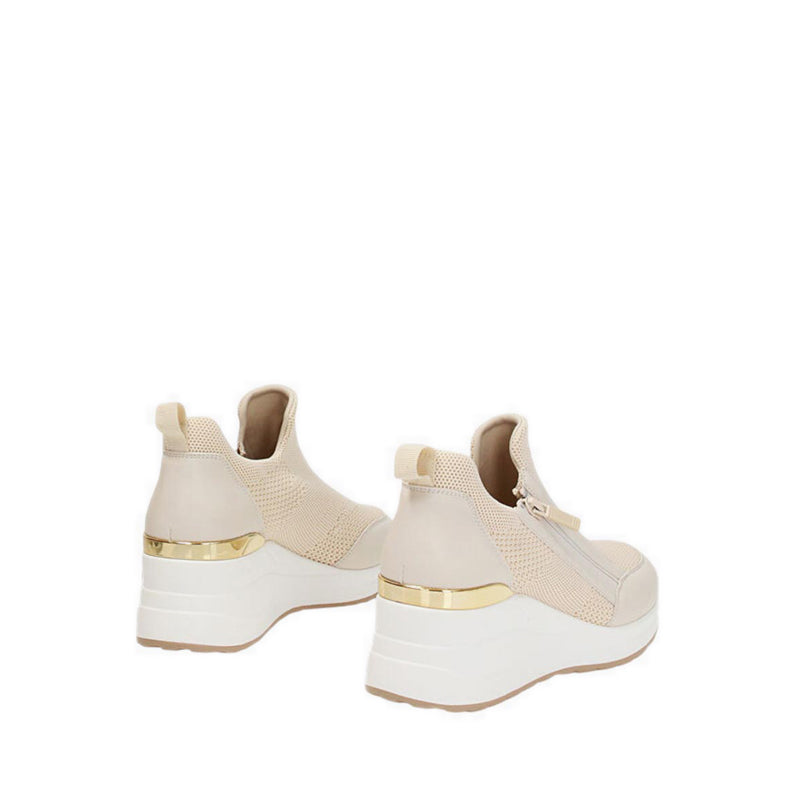 CYRA Women's Platform Sneakers - Beige