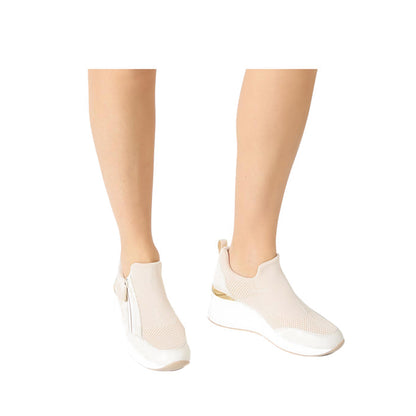 CYRA Women's Platform Sneakers - Beige