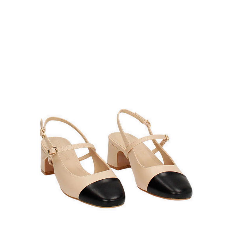 BLYTHE Women's Slingback Heels - Cream