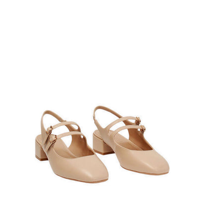 BRIELLE Women's Slingback Heels - Cream